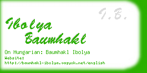 ibolya baumhakl business card